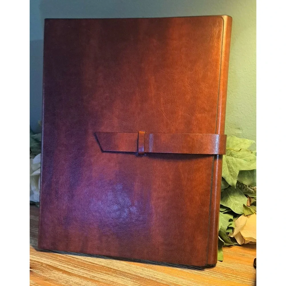 Gallaway-Leather-Padfolio-Portfolio, Folder-Slim-Notebook, Note-Pad-Holder, Desk